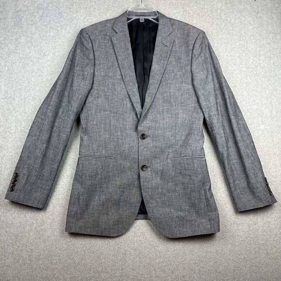 J Crew Blazer Mens 36(38)R‎ Gray Ludlow Cotton Sports Coat Suit Jacket Preppy